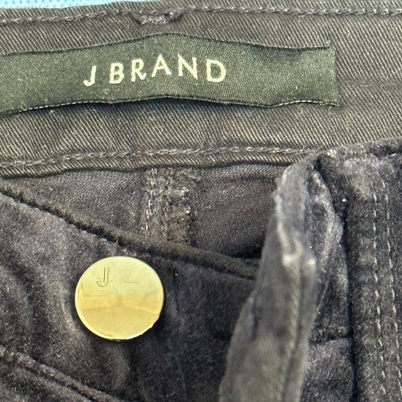 J Brand Velvet Eclipse Super Skinny Midrise Jegging in Twilight Purple Black - Picture 6 of 10